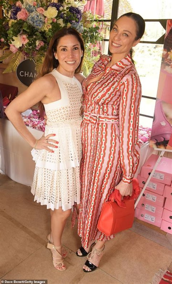Ladies:&nbsp;Lily Hodges (left) and Lilly were all smiles as they attended the charity event together on Tuesday